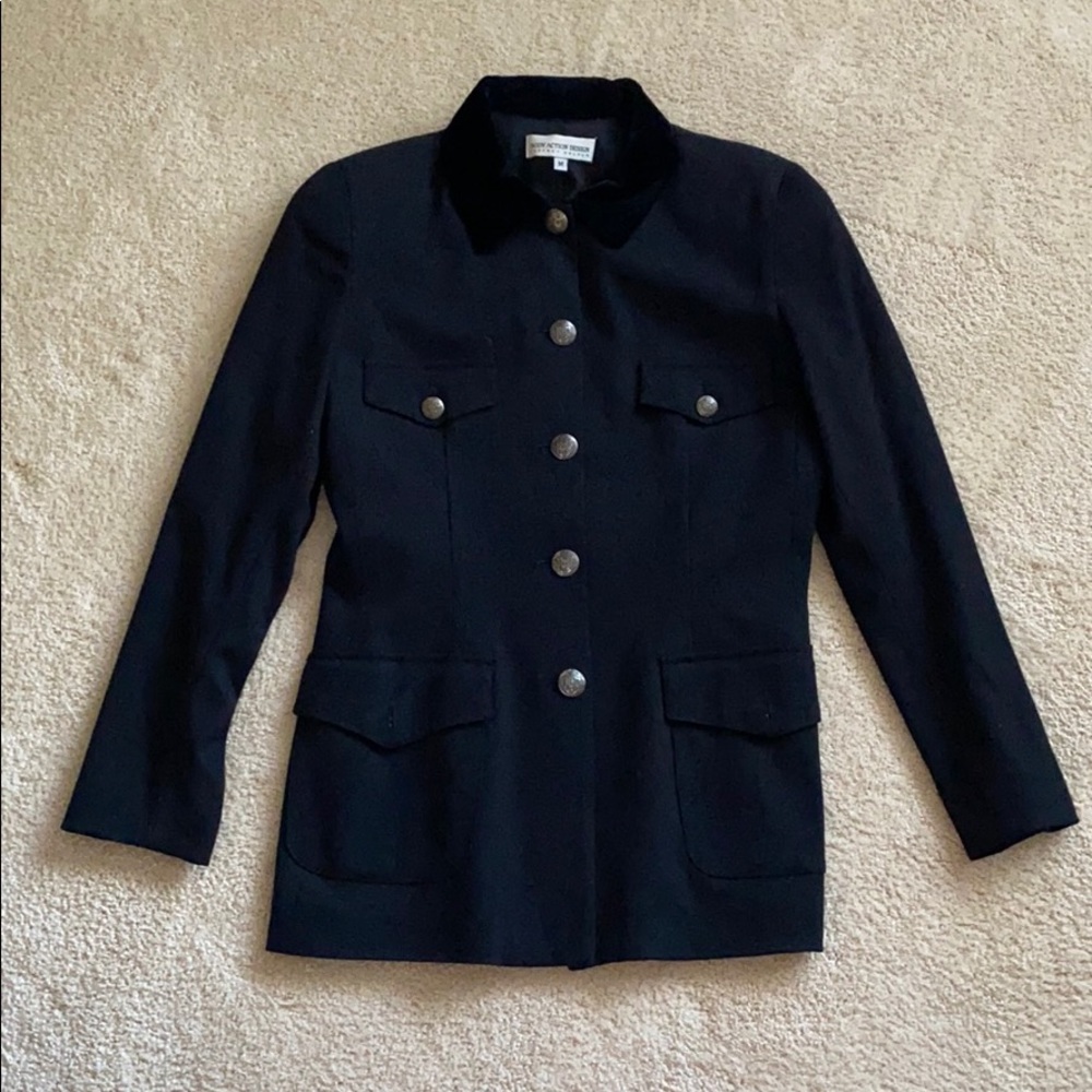 Black military style blazer/jacket - Picture 3 of 12